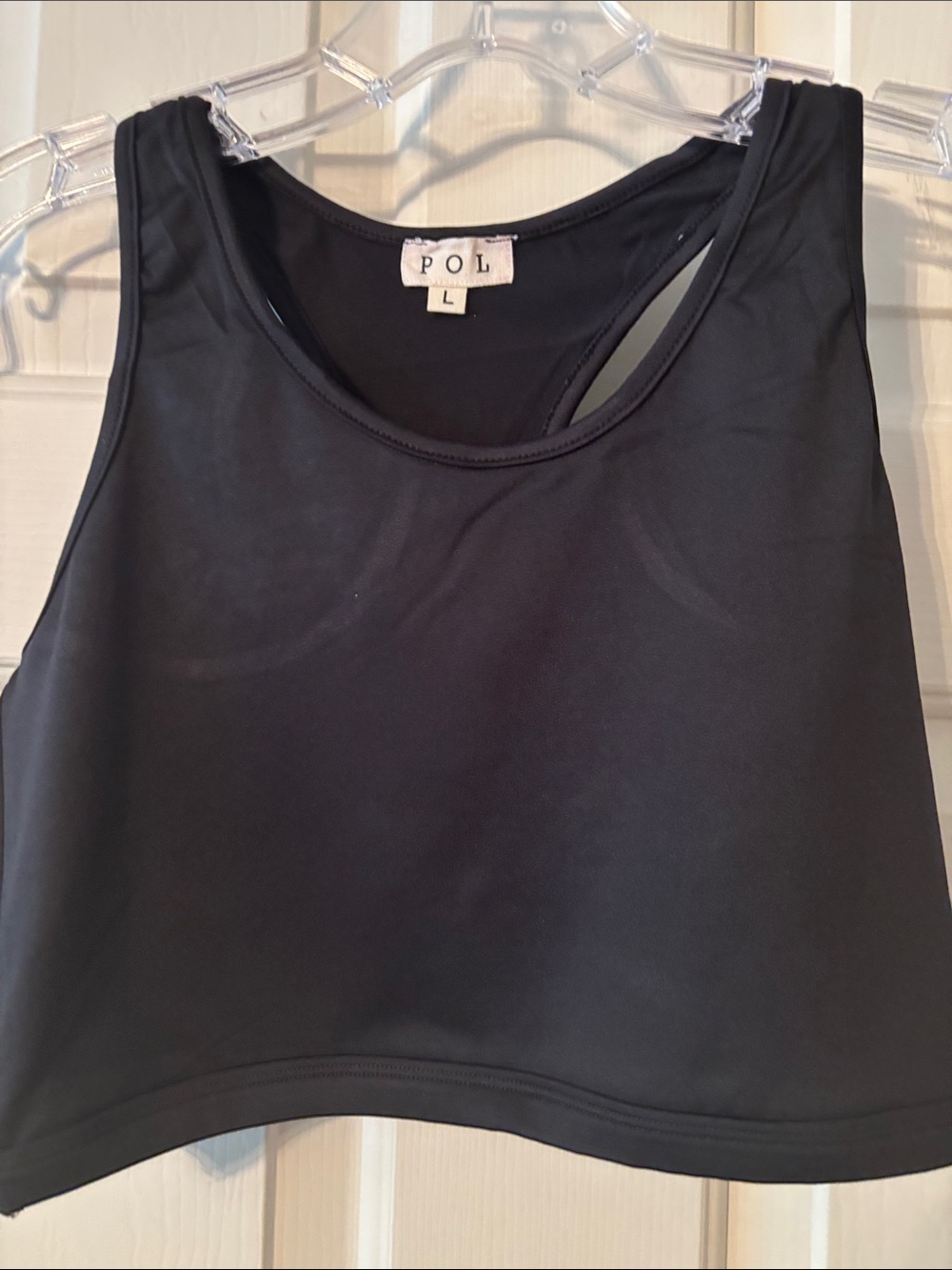 POL Black Performance Crop Tank